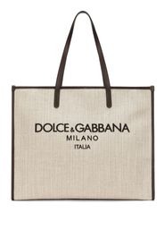 Dolce & Gabbana Shopper mit Milano-Logo - Nude