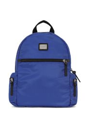 Dolce & Gabbana Kids logo-plaque zipped backpack - Blau