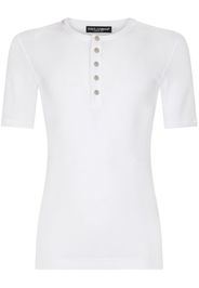 Dolce & Gabbana button placket T-shirt - Weiß