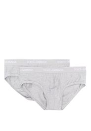 Dolce & Gabbana logo-waistband cotton briefs (pack of two) - Grau