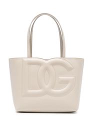 Dolce & Gabbana small DG logo leather tote bag - Nude