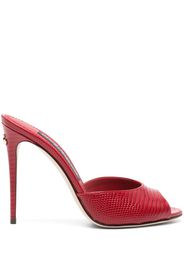 Dolce & Gabbana 105mm leather slip-on sandals - Rot