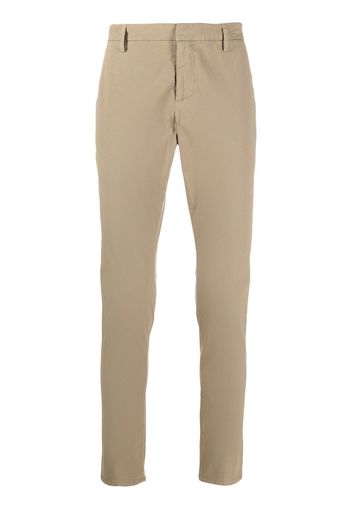 DONDUP pressed-crease four-pocket chinos - Braun