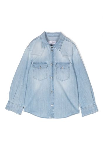 DONDUP KIDS long-sleeve denim shirt - Blau