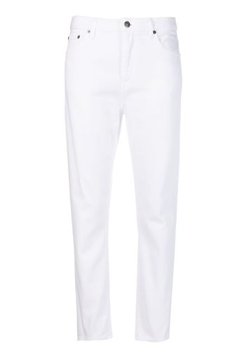 DONDUP cropped slim-fit trousers - Weiß