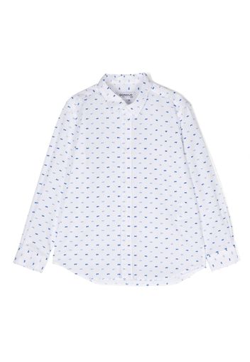 DONDUP KIDS long-sleeve cotton shirt - Weiß