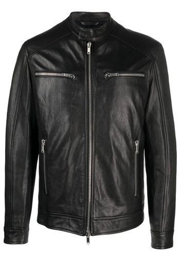 DONDUP leather biker jacket - Schwarz