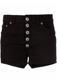 DONDUP button-detail high-waisted shorts - Schwarz