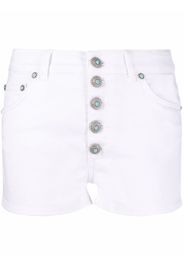 DONDUP gemstone-embellished high-waisted shorts - Weiß