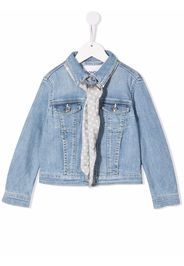 DONDUP KIDS scarf-detail four-pocket denim jacket - Blau