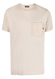 DONDUP chest-pocket cotton T-shirt - Nude