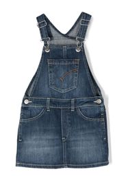 DONDUP KIDS logo-patch denim dress - Blau