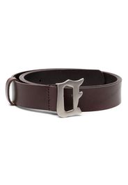 DONDUP logo-plaque leather belt - Braun