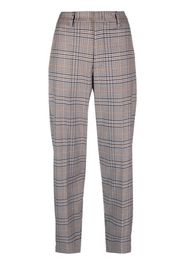 DONDUP Micaela checked tapered trousers - Blau