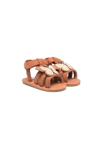 Donsje Tuti Sky butterfly-motif leather sandals - Braun