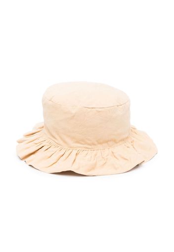 Donsje Medine ruffle-trim hat - Nude