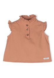 Donsje ruffle-detailed cotton blouse - Nude