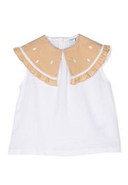 Donsje Frutas bib-collar sleeveless blouse - Weiß