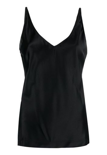 Dorothee Schumacher V-neck stretch-silk top - Schwarz