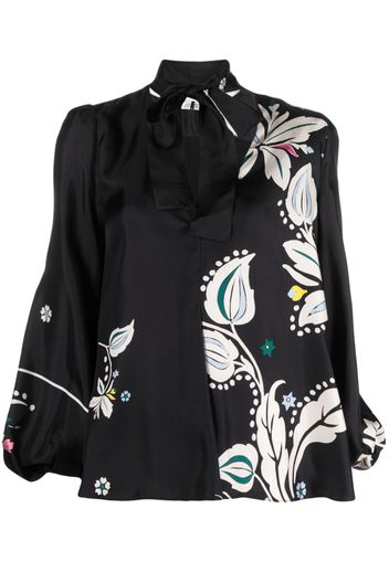 Dorothee Schumacher Bluse mit Blumen-Print - Schwarz