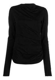 Dorothee Schumacher Gerafftes Langarmshirt - Schwarz