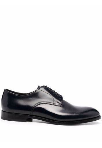 Doucal's almond-toe leather derby shoes - Blau