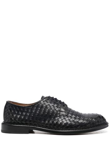 Doucal's woven lace-up leather derby shoes - Blau