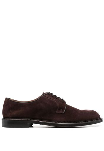 Doucal's lace-up suede Derby shoes - Braun