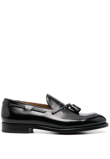 Doucal's almond-toe leather loafers - Schwarz