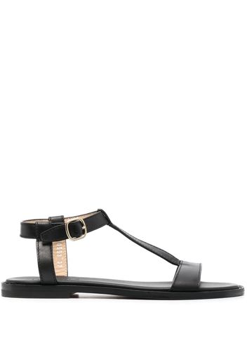 Doucal's Fibbia T-bar leather sandals - Schwarz