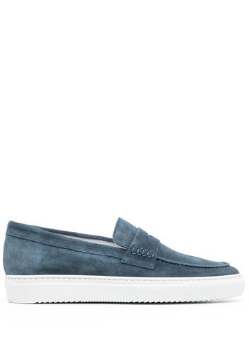 Doucal's penny slot suede boat shoes - Blau