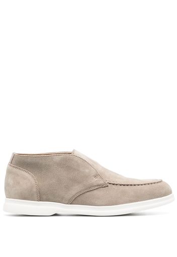 Doucal's ankle-length suede loafers - Nude