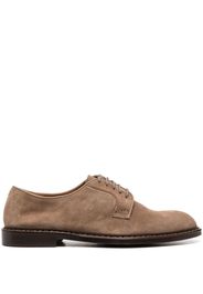 Doucal's lace-up suede derby shoes - Nude