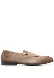 Doucal's ombré-effect suede penny loafers - Nude