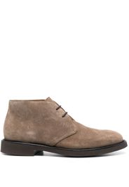 Doucal's lace-up suede derby shoes - Braun