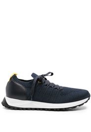 Doucal's lace-up knitted sneakers - Blau