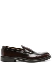 Doucal's penny-slot leather loafers - Braun