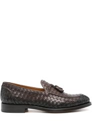 Doucal's interwoven leather loafers - Braun
