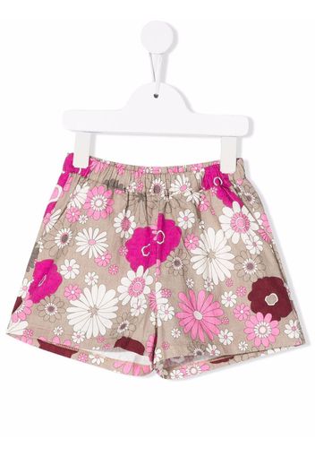 Douuod Kids cotton floral-print shorts - Nude