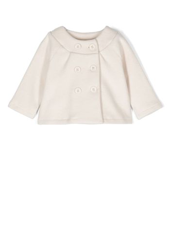 Douuod Kids Barberino cotton double-breasted jacket - Nude