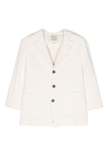 Douuod Kids single-breasted cotton blazer - Nude