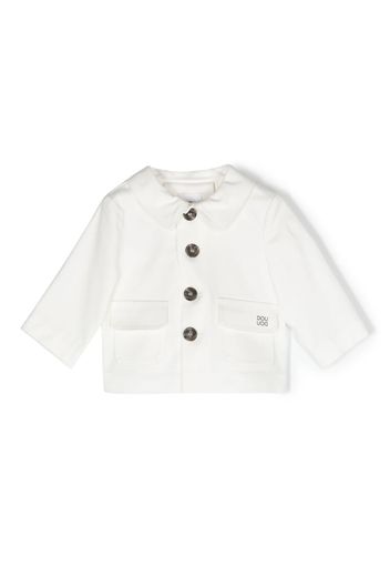 Douuod Kids logo-print stretch-cotton jacket - Weiß