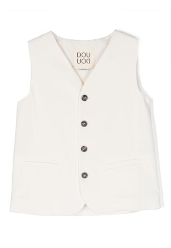 Douuod Kids button-fastening cotton waistcoat - Weiß