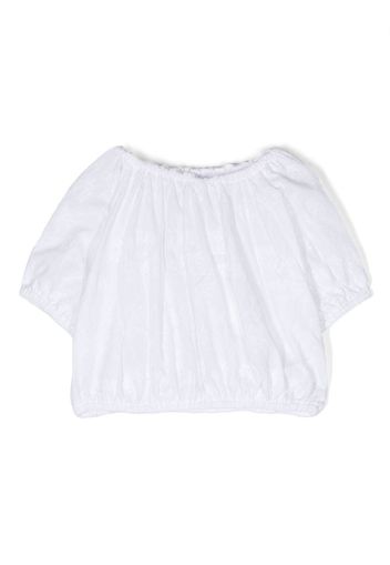 Douuod Kids embroidered cotton blouse - Weiß