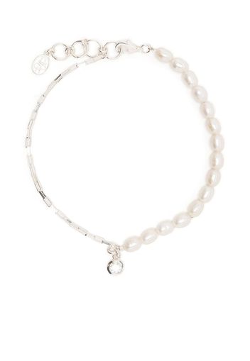 DOWER AND HALL pearl-detail bracelet - Nude