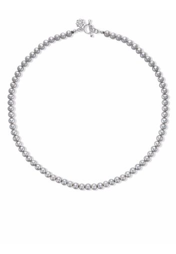 DOWER AND HALL pearl-detail necklace - Silber
