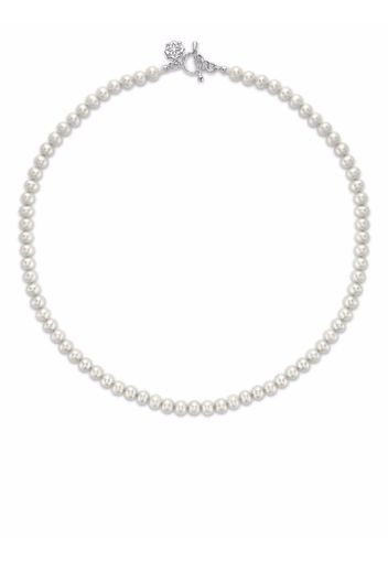 DOWER AND HALL pearl-detail necklace - Silber