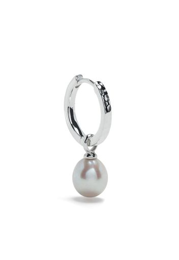 DOWER AND HALL pearl pendant hoop earring - Silber