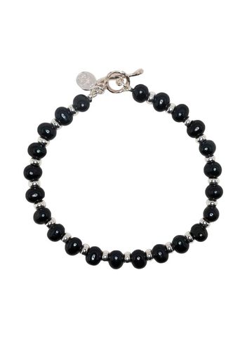 DOWER AND HALL beaded T-bar fastening bracelet - Schwarz