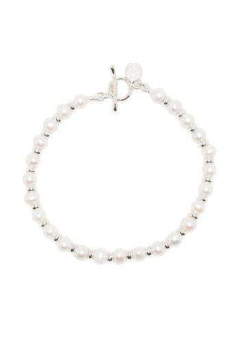 DOWER AND HALL pearl t-clasp bracelet - Weiß